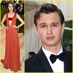 Lily Collins & Ansel Elgort Step Out for Met Gala 2016