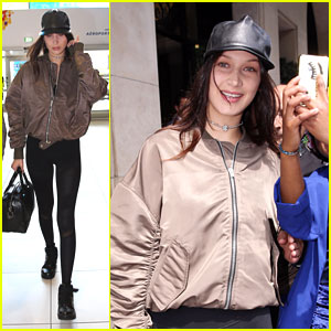 Bella Hadid Leaves Paris For Italy For 'Vogue Japan' Shoot
