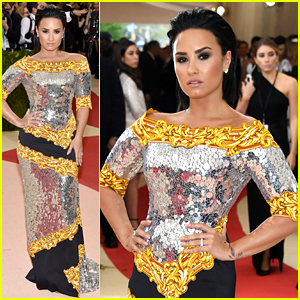 Demi Lovato Rocks Metallic & Gold Dress at Met Gala 2016