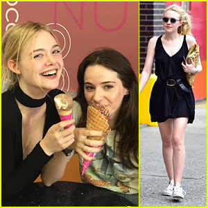 Elle Fanning Enjoys Ice Cream After Finishing Final High School Class