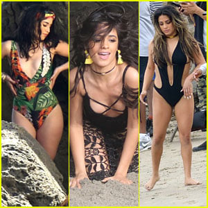 Fifth Harmony Shoot 'All In My Head' Video On The Beach