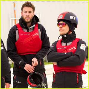 Liam Hemsworth Joins Britain's America's Cup Team for a Day on the Water
