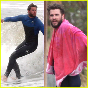 Liam Hemsworth Catches Waves in Malibu