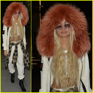 Pia Mia Turns Heads in Fur-Trimmed Hoodie