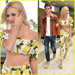 Pixie Lott & Oliver Cheshire Make Stylish Arrival in Cannes