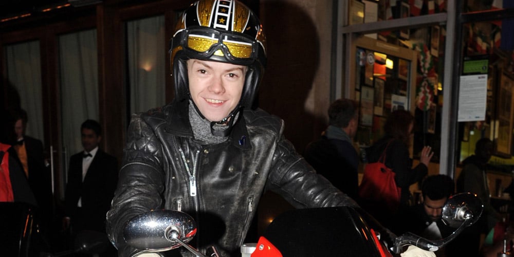 Thomas Brodie Sangster Goes Out For Motorcycle Ride in London