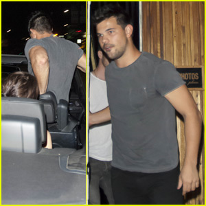 Taylor Lautner Leaps into His Car While Leaving The Nice Guy
