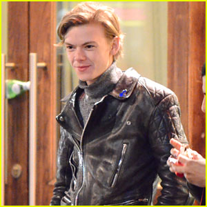 Thomas Brodie-Sangster Goes Out For Motorcycle Ride in London