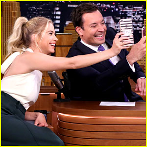 Ashley Benson Plays Around with Snapchat on 'The Tonight Show' (Video)