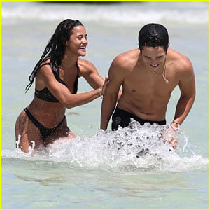Austin Mahone Hits The Beach with Girlfriend Katya Henry in Miami