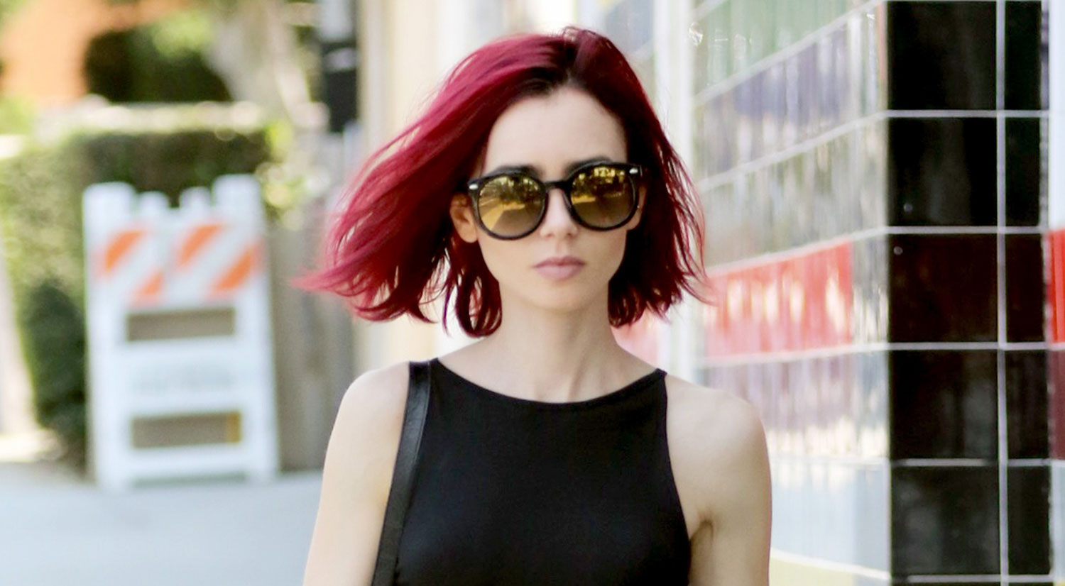 Lily Collins Goes Red See Her New Hair Color! Lily
