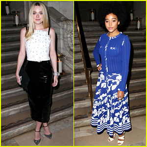 Amandla Stenberg Adds Some Color to Chanel Dinner with Dakota Fanning
