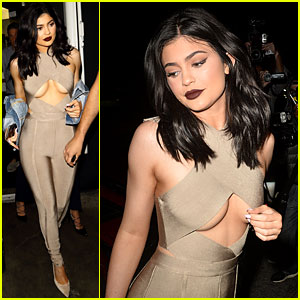 Kylie Jenner Wears Revealing Bandage Jumpsuit for Nice Guy Night Out
