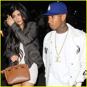 Kylie Jenner & Tyga Reunite During Kanye West Event