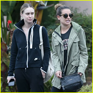 Lea Michele Joins Becca Tobin for Casual Outing