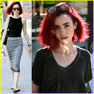 Lily Collins Goes Red - See Her New Hair Color!