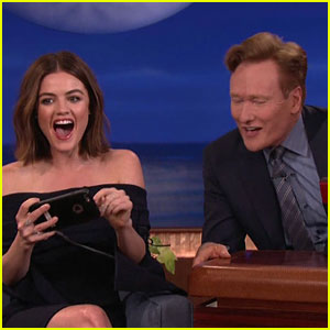 Lucy Hale FaceSwaps With Conan O'Brien - Watch Now!