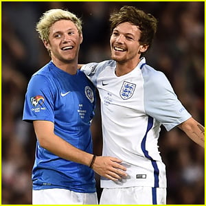 Louis Tomlinson Beats Niall Horan During Soccer Aid 2016 Match!