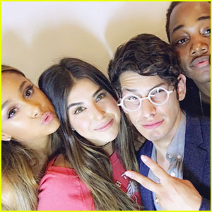 Cast of Nick's Victorious Including Ariana Grande and Victoria Justice  Reunited with Onesie Pajama Party