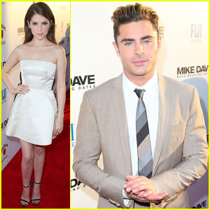 Zac Efron Suits Up for 'Mike & Dave Need Wedding Dates' Premiere With Anna Kendrick