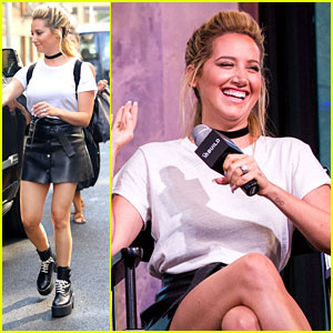 Ashley Tisdale Wears Punk Braid For AOL Build Appearance in NYC