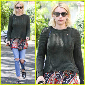 Emma Roberts Goes Casual While Checking Out New Houses!