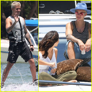 Justin Bieber & Mystery Girl Enjoy Time on His Yacht
