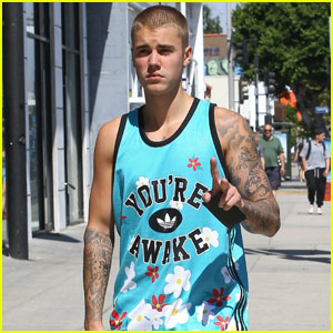 Justin Bieber Sports His New Favorite Shoes for WeHo Lunch