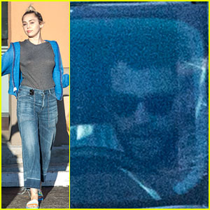 Liam Hemsworth Waits in Car While Miley Cyrus Does a Pet Store Run