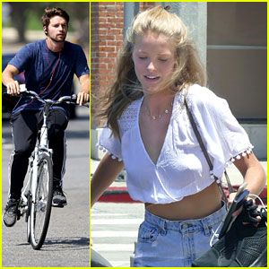 Patrick Schwarzenegger Bikes Around Malibu Before Lunch with Abby Champion