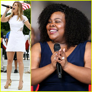 Cassadee Pope & Amber Riley Get in Their 'Capitol Fourth' Rehearsals!
