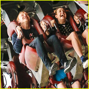 Rupert Grint & Georgia Groome Hit Thorpe Park For Day of Fun