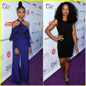 Skai Jackson Goes Off The Shoulder For DesignCare Gala 2016 with Monique Coleman
