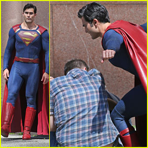 Tyler Hoechlin Saves The Day as Superman While Filming For 'Supergirl'