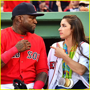 Aly Raisman Turns David Ortiz Into Medal Holder at Boston Red Sox Game