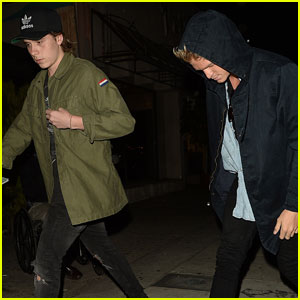 Brooklyn Beckham & Cody Simpon Meet Up For Dinner at The Nice Guy