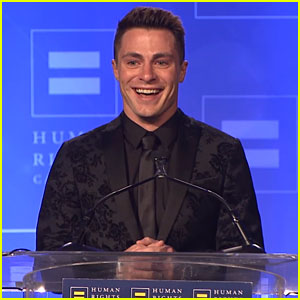 Colton Haynes Becomes Emotional Over HRC Visibility Award