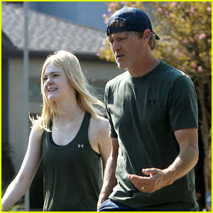 Elle Fanning Gets in an Early Morning Workout with Her Dad!