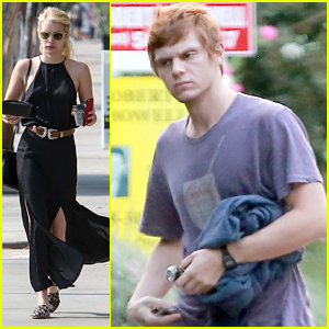 Emma Roberts Runs Into Ex Evan Peters At Friends' House Party