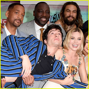 Ezra Miller Gets Carried Away at 'Suicide Squad' Premiere
