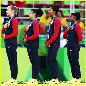 Gabby Douglas Criticized For Not Placing Hand Over Heart During National Anthem at Olympics