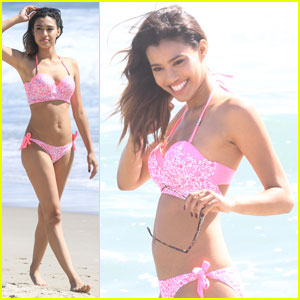Kara Royster Hits the Beach in Her Pink Bikini!