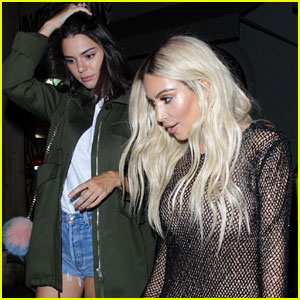 Kendall Jenner Grabs Dinner with Newly Blonde Kim Kardashian