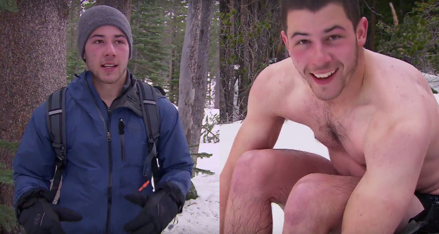 Nick Jonas Strips Down on 'Running Wild with Bear Grylls' – Watch