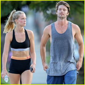Patrick Schwarzenegger Works Up a Sweat While Boxing With Abby Champion