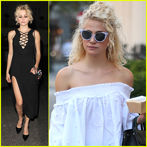 Pixie Lott Glams Up In Criss-Cross Front Gown in London