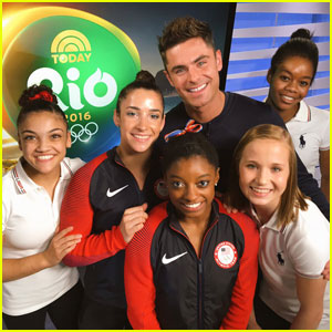 Simone Biles & Team USA Gymnasts Got to Meet Zac Efron in Rio!