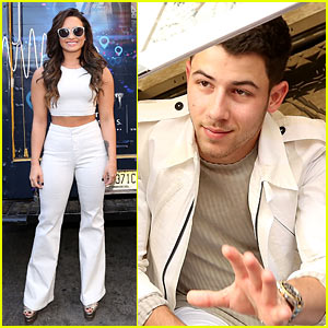 Demi Lovato & Nick Jonas Hand Out Ice Cream to Unsuspecting Fans!