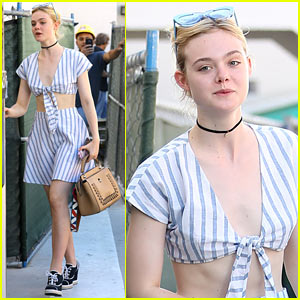 Elle Fanning Gets Her Hair Done in Time for the Weekend Festivities!