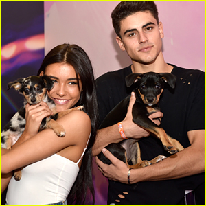 Madison Beer & Jack Gilinsky Cuddle with Puppies at iHeartRadio Festival in Vegas